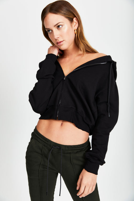 Milan Crop Zip Hoodie - Cotton Citizen