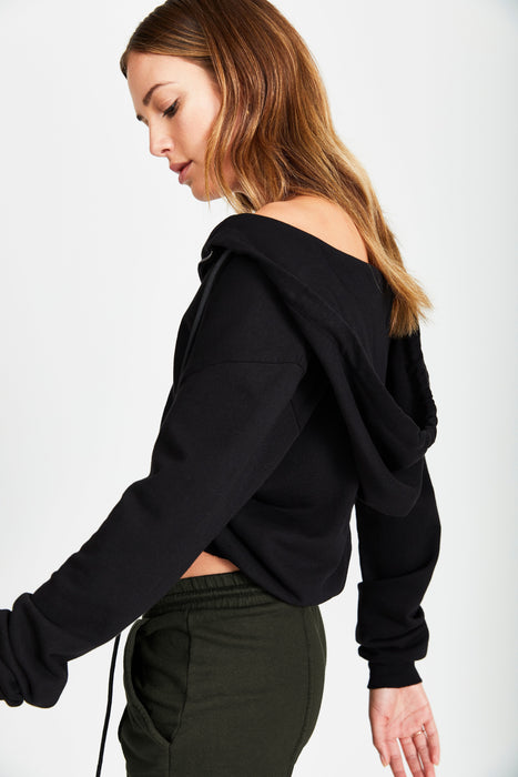 Milan Crop Zip Hoodie